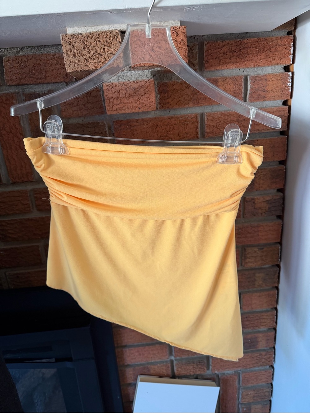 Strapless Yellow Orange Asymmetric Women’s Top by UO